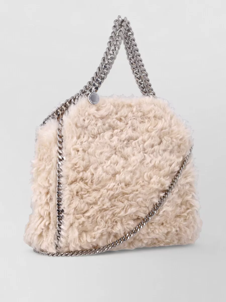Stella Mccartney falabella mini shearling-effect shoulder bag