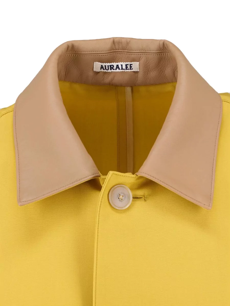 Auralee Wool Single-Breasted Belted Coat