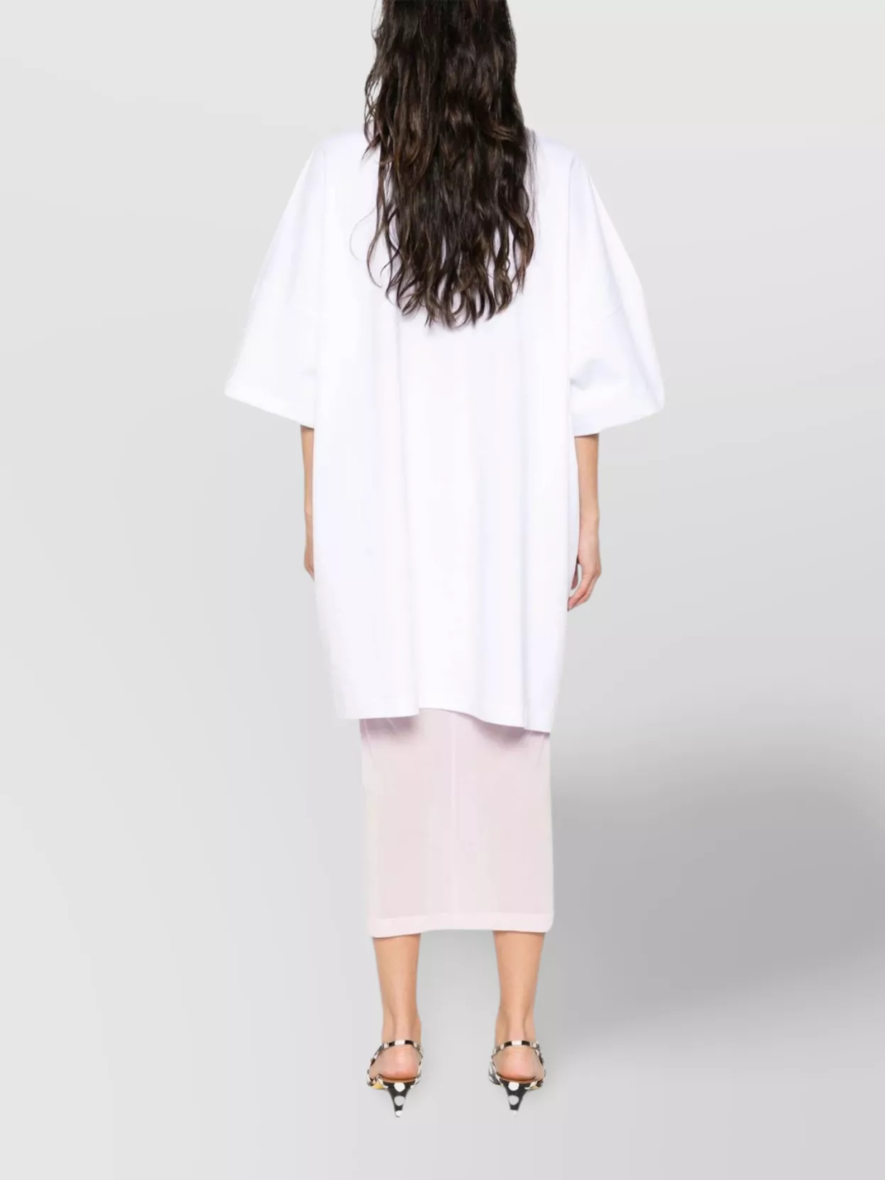 Moschino Crew Neck Graphic Print Oversized Dress