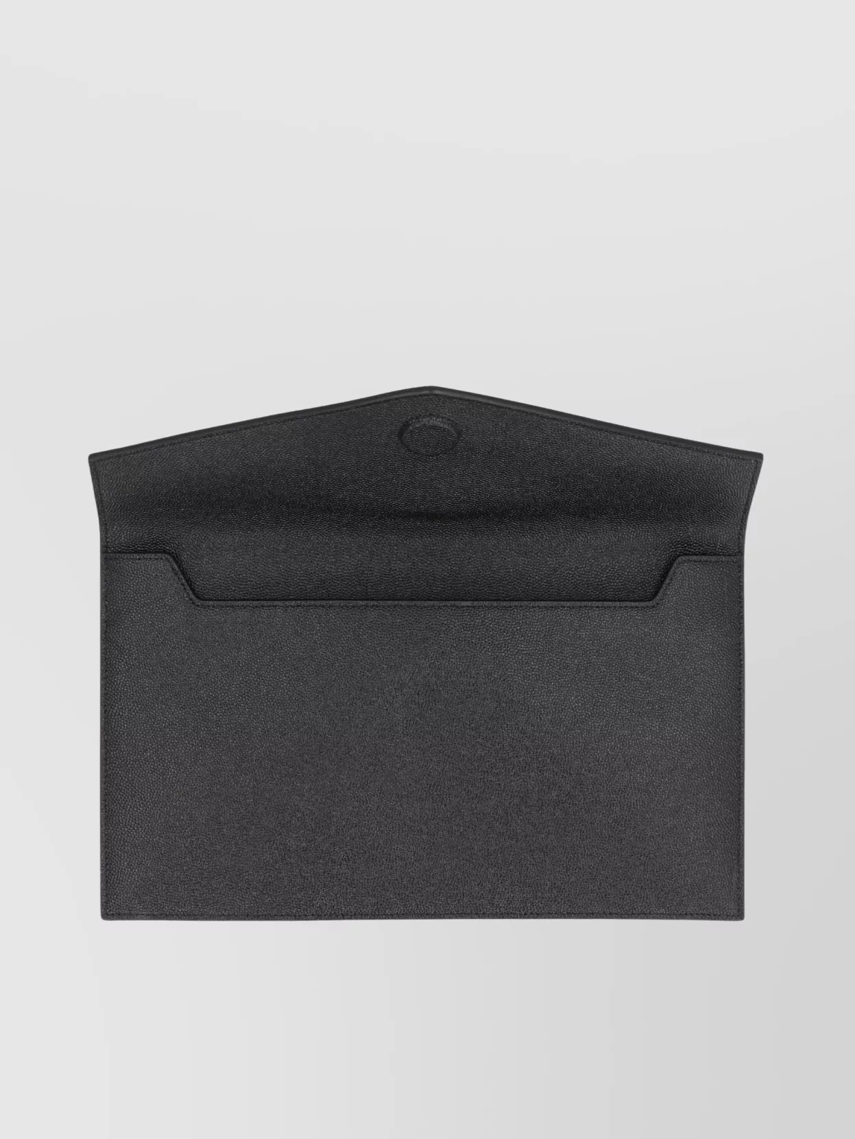 Saint Laurent Modern Envelope Leather Clutch With Gold-Tone Hardware