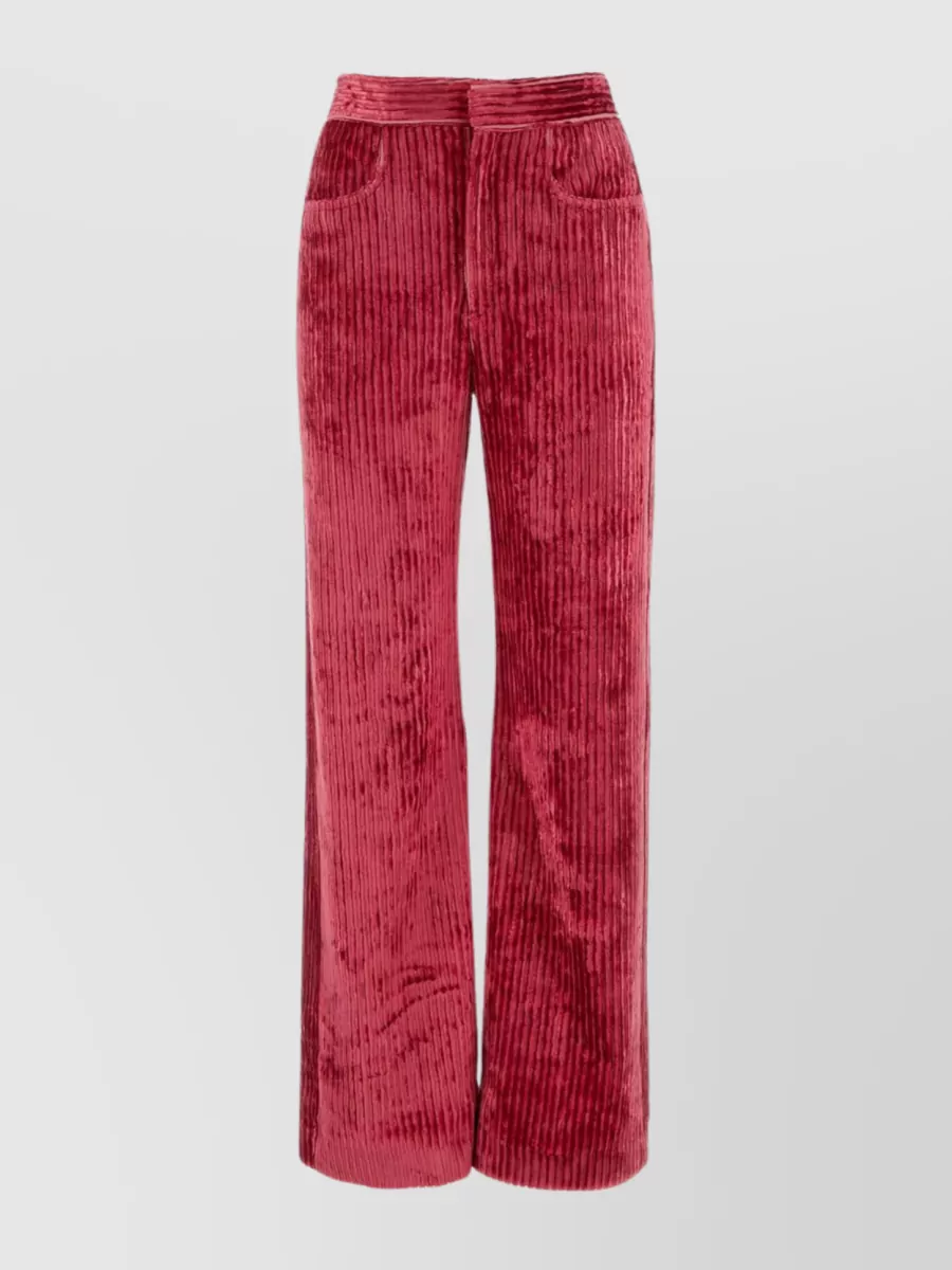 Shop Isabel Marant Daryl Pant In Luxurious Corduroy Fabric In Red