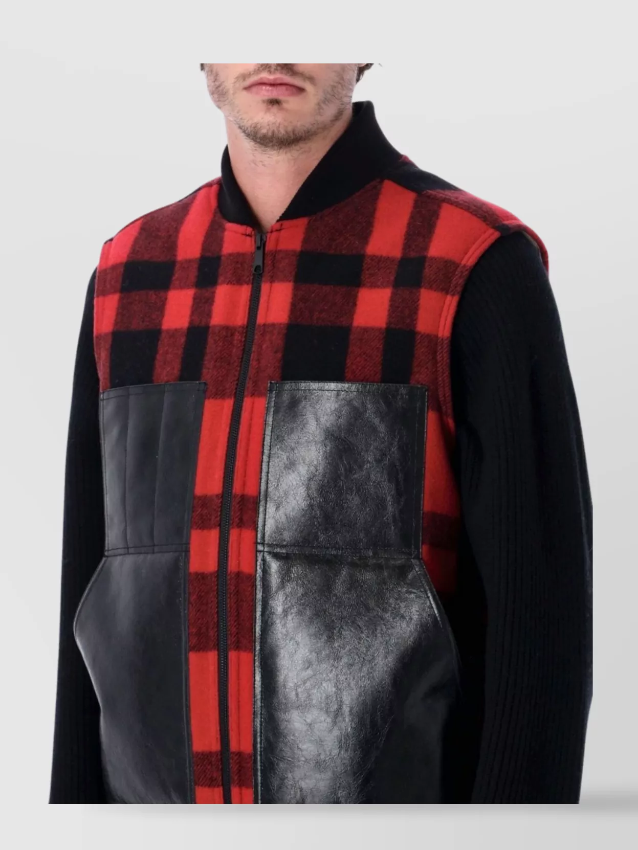 Junya Watanabe Check Pattern Sleeveless Jacket Pockets In Multi