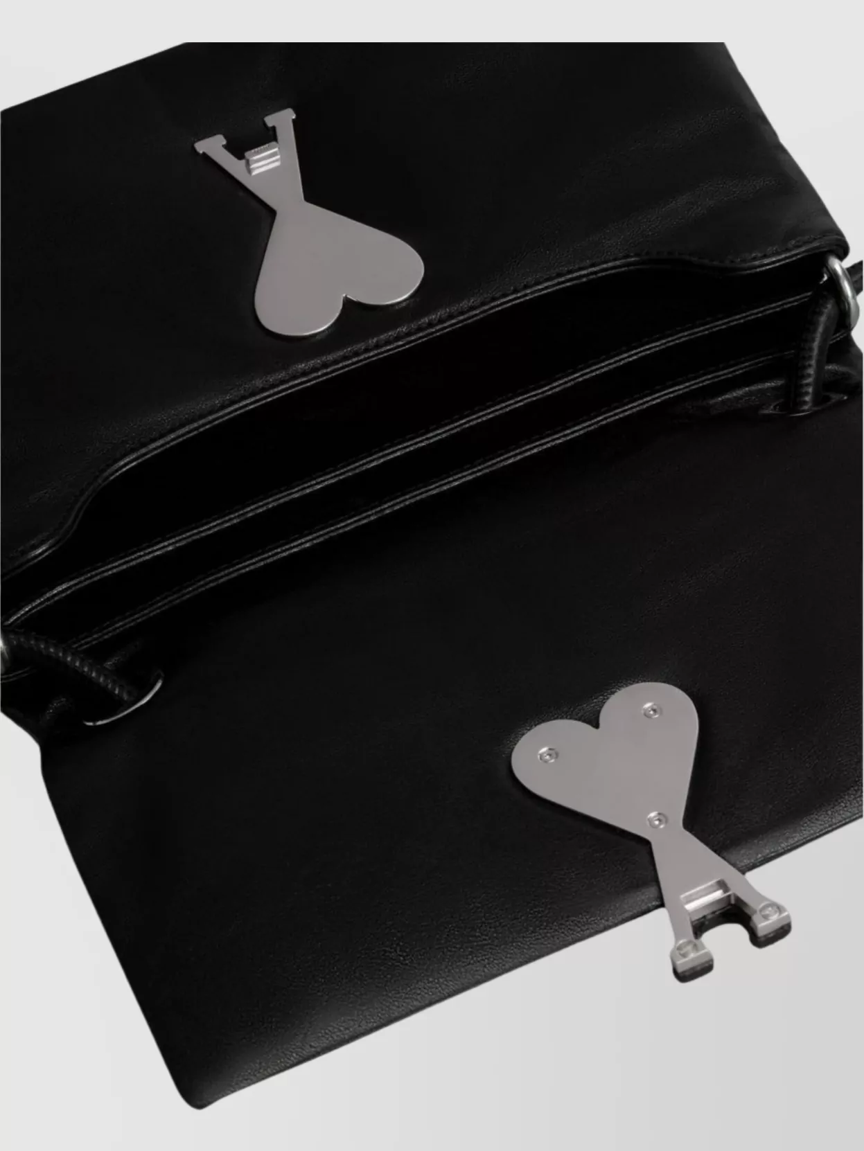 Ami Paris Leather Shoulder Bag