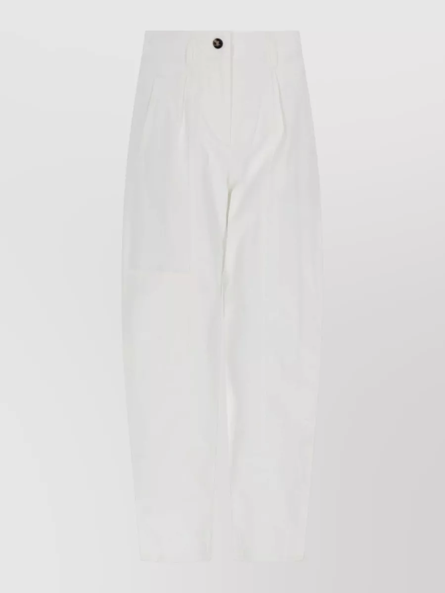 Max Mara cotton wide-leg high-rise trousers