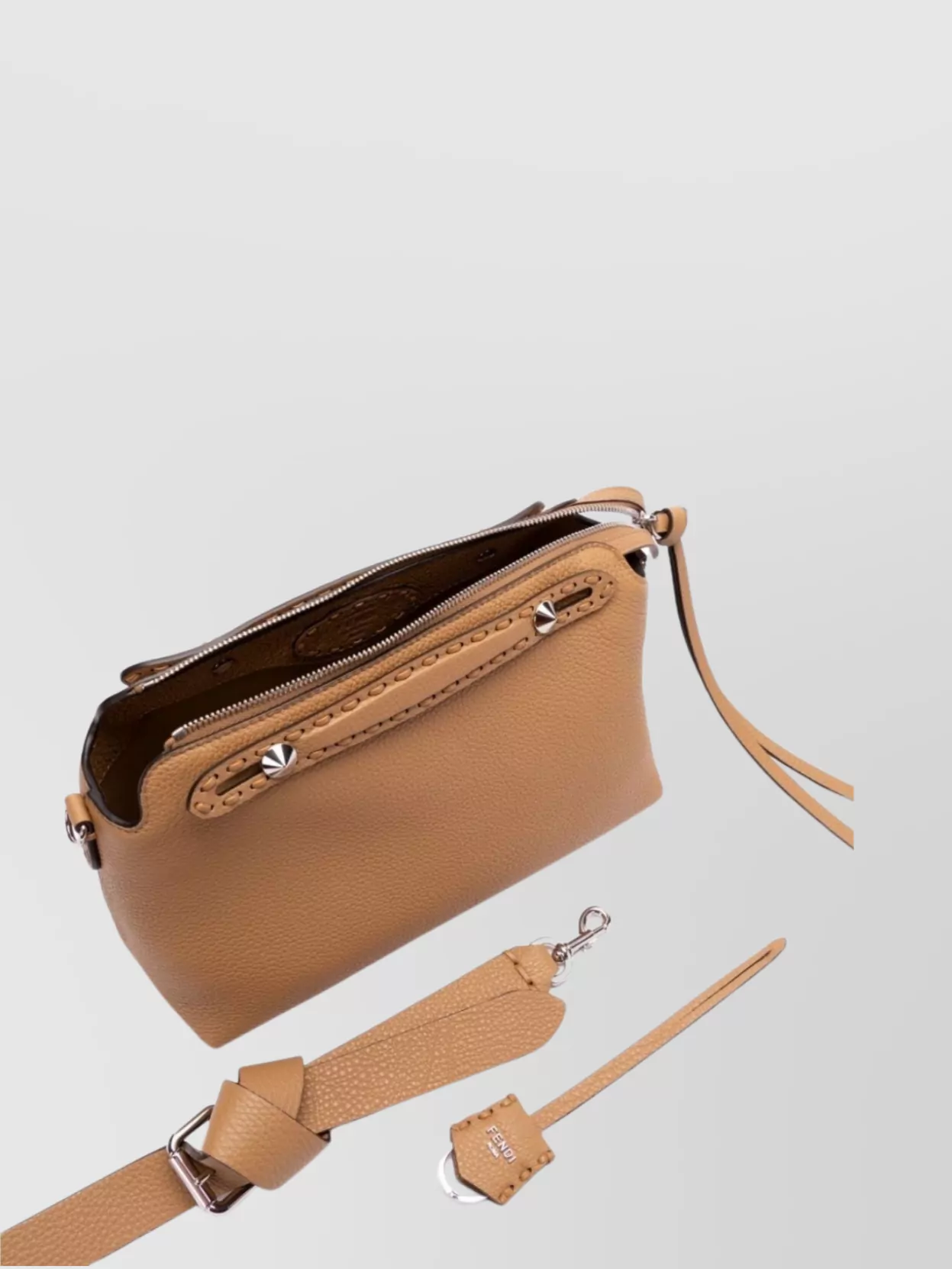 Fendi Medium Soft Leather Handbag Rectangle Shape