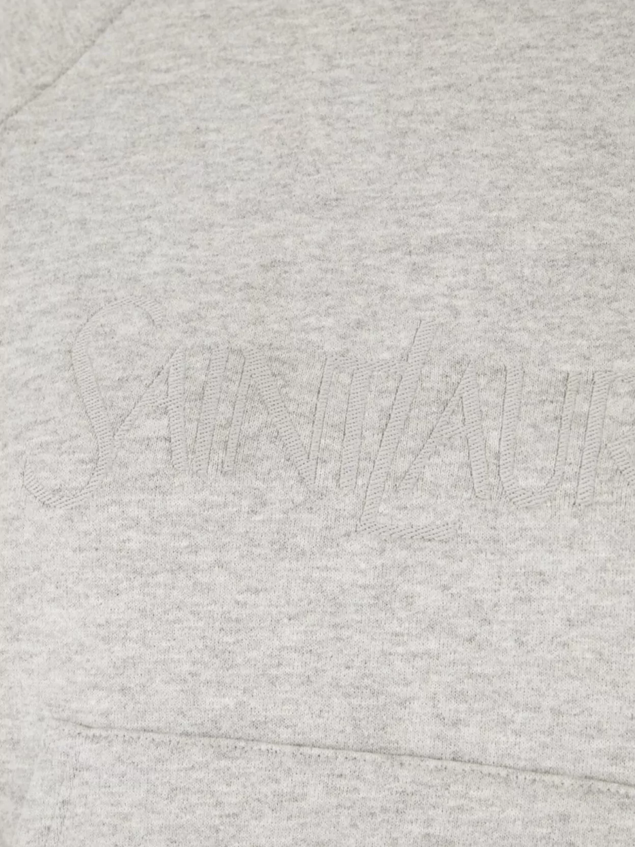 Saint Laurent Grey Cotton Blend Hoodie Sweatshirt