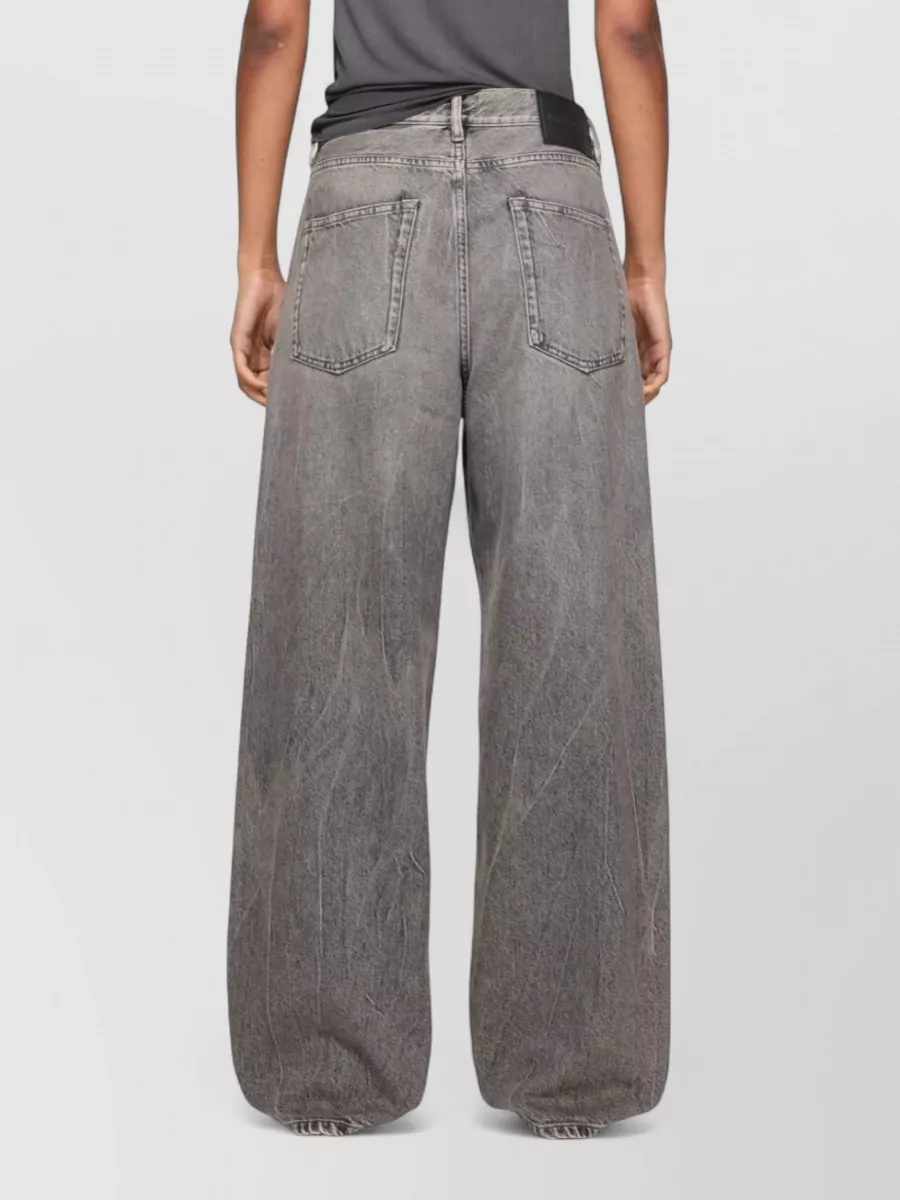 Acne Studios High Waist Wide Leg Denim Trousers