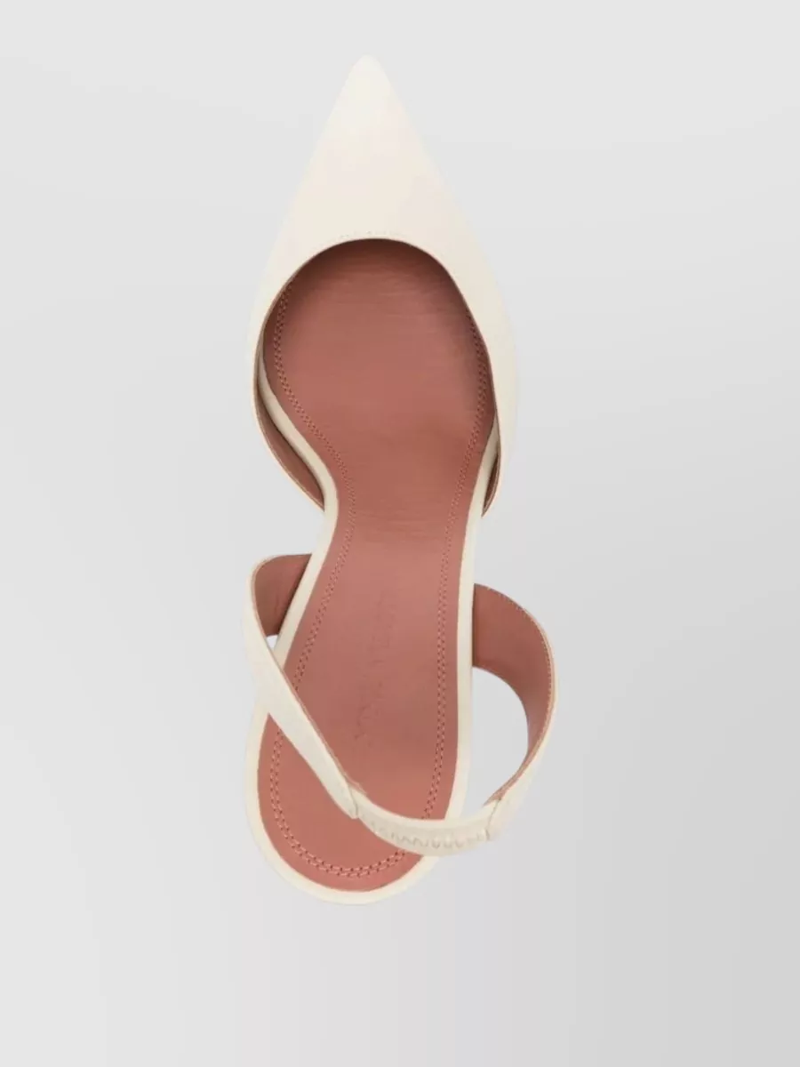 Amina Muaddi Leather Slingback Pumps