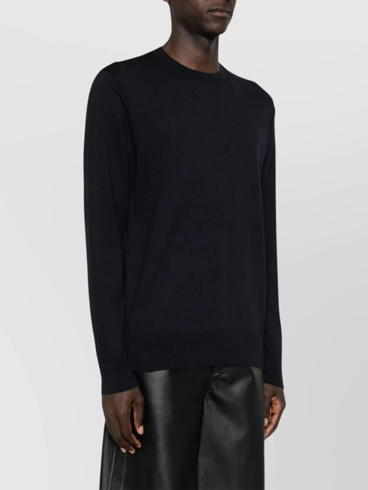Givenchy Cotton-Silk Blend Crewneck Sweater With Embroidered Logo