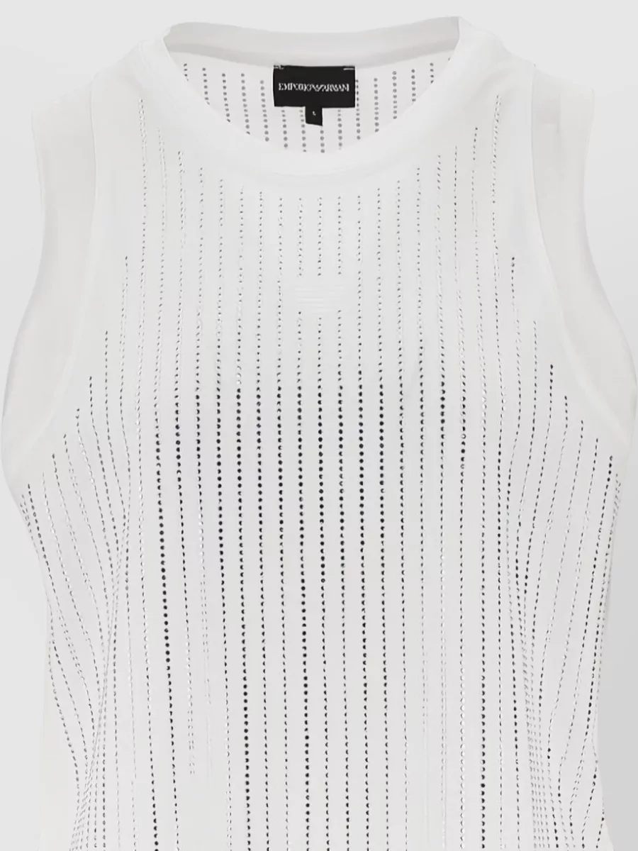 Emporio Armani Cotton Perforated Tank Top