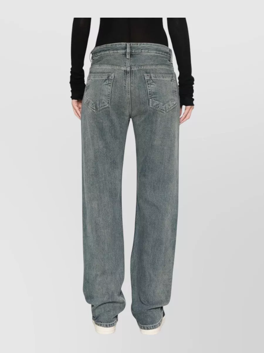 Rick Owens Drkshdw High-Rise Straight-Leg Denim Jeans
