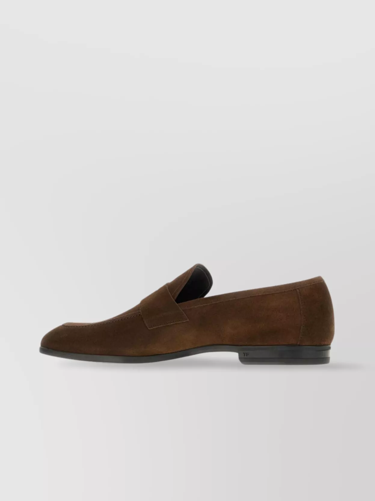 Tom Ford Almond Toe Penny Strap Loafers Suede Finish