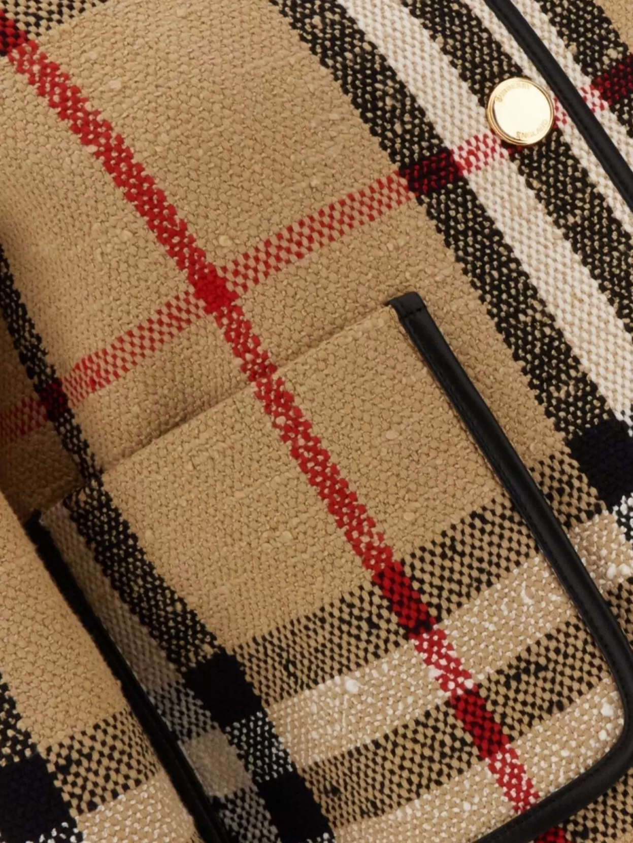 Burberry Multicolor Bouclé Blazer With Fringed Hem