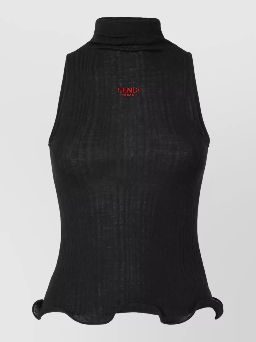 Fendi Wool Logo Knitted Top