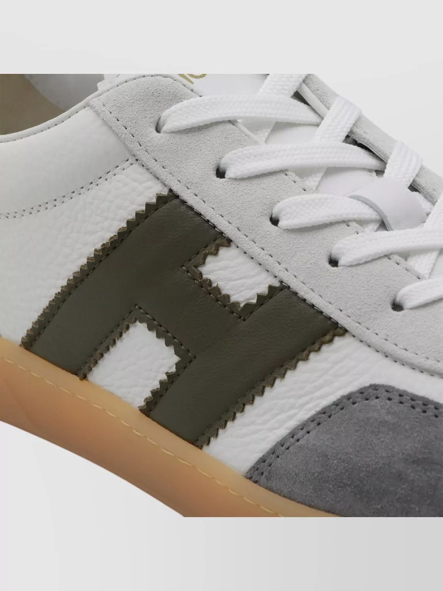 Hogan Casual Sneakers With Contrast Sole And Suede Accents