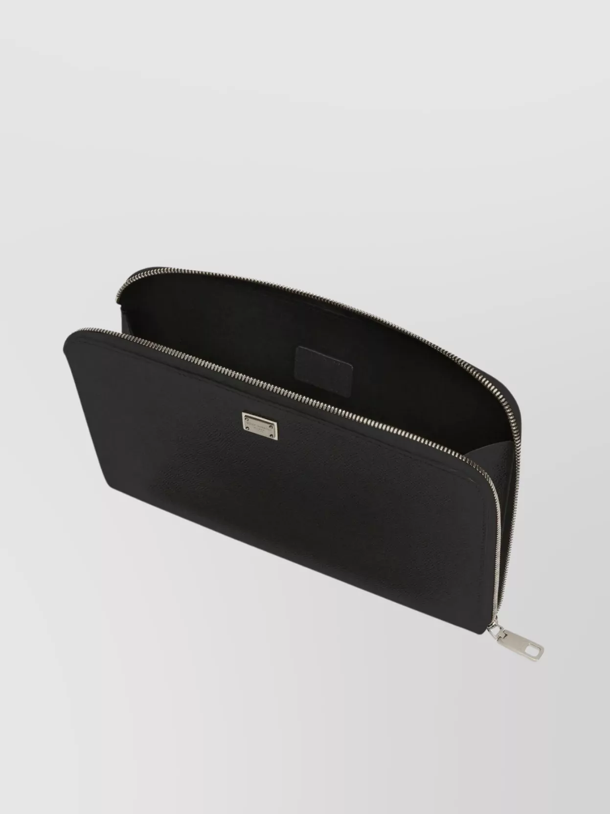 Dolce&Gabbana Textured Leather Clutch Handle Removable