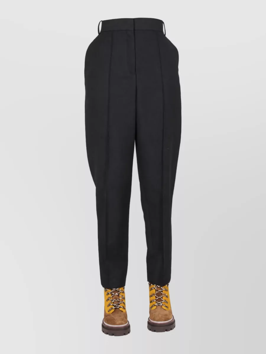 Tory Burch Mohair Tapered Trousers In Blue