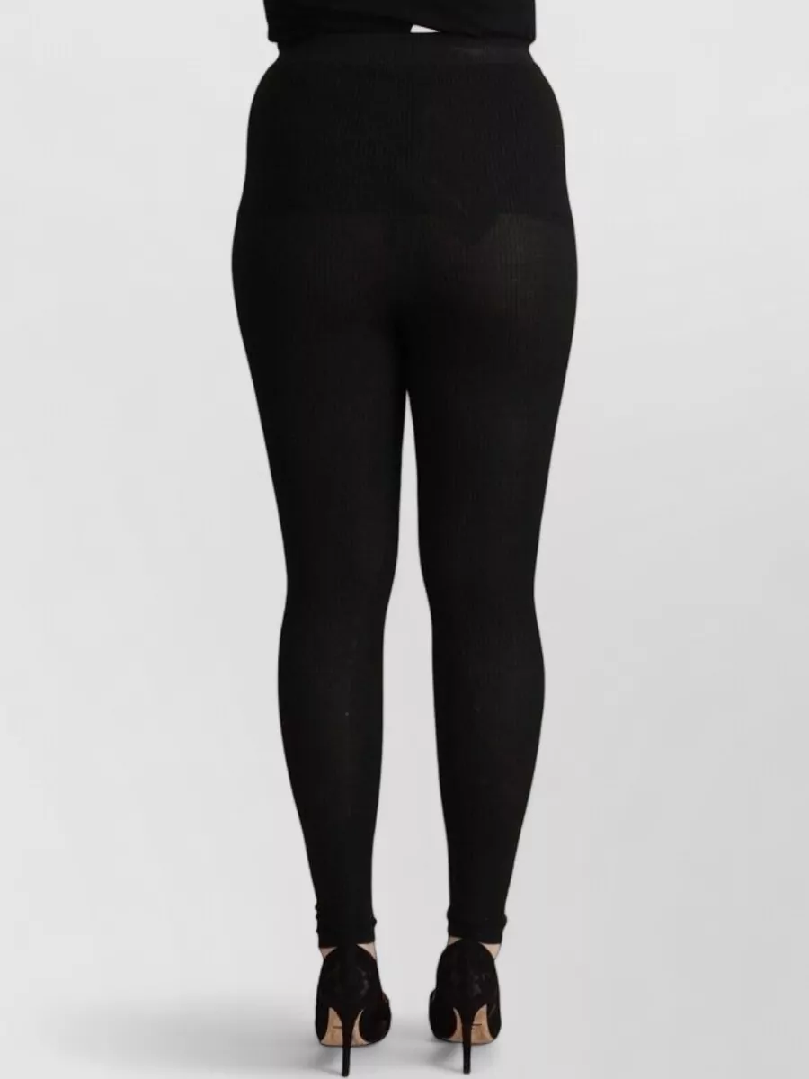 Dolce&Gabbana Cashmere Silk Ribbed Leggings