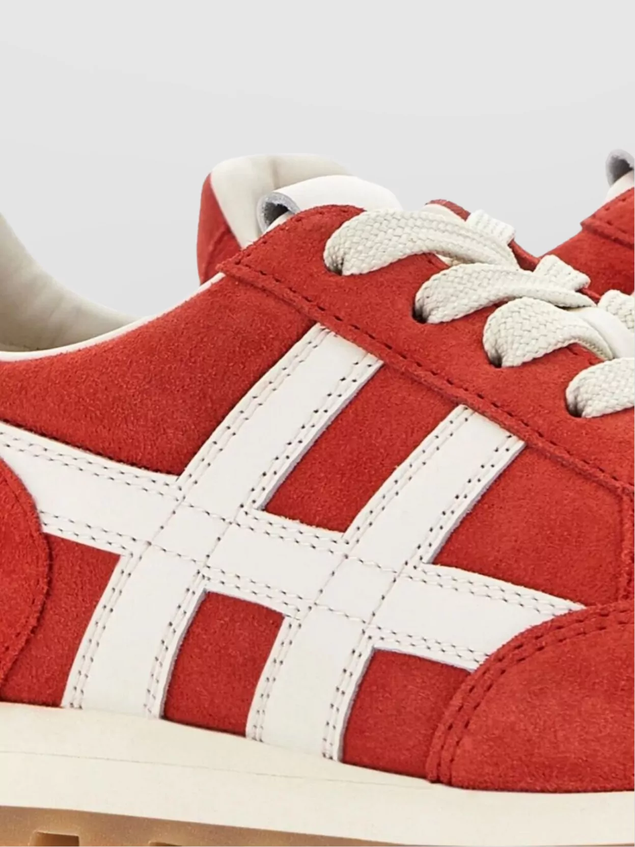 Hogan Suede Sneakers With Contrast Stripes And Rubber Sole