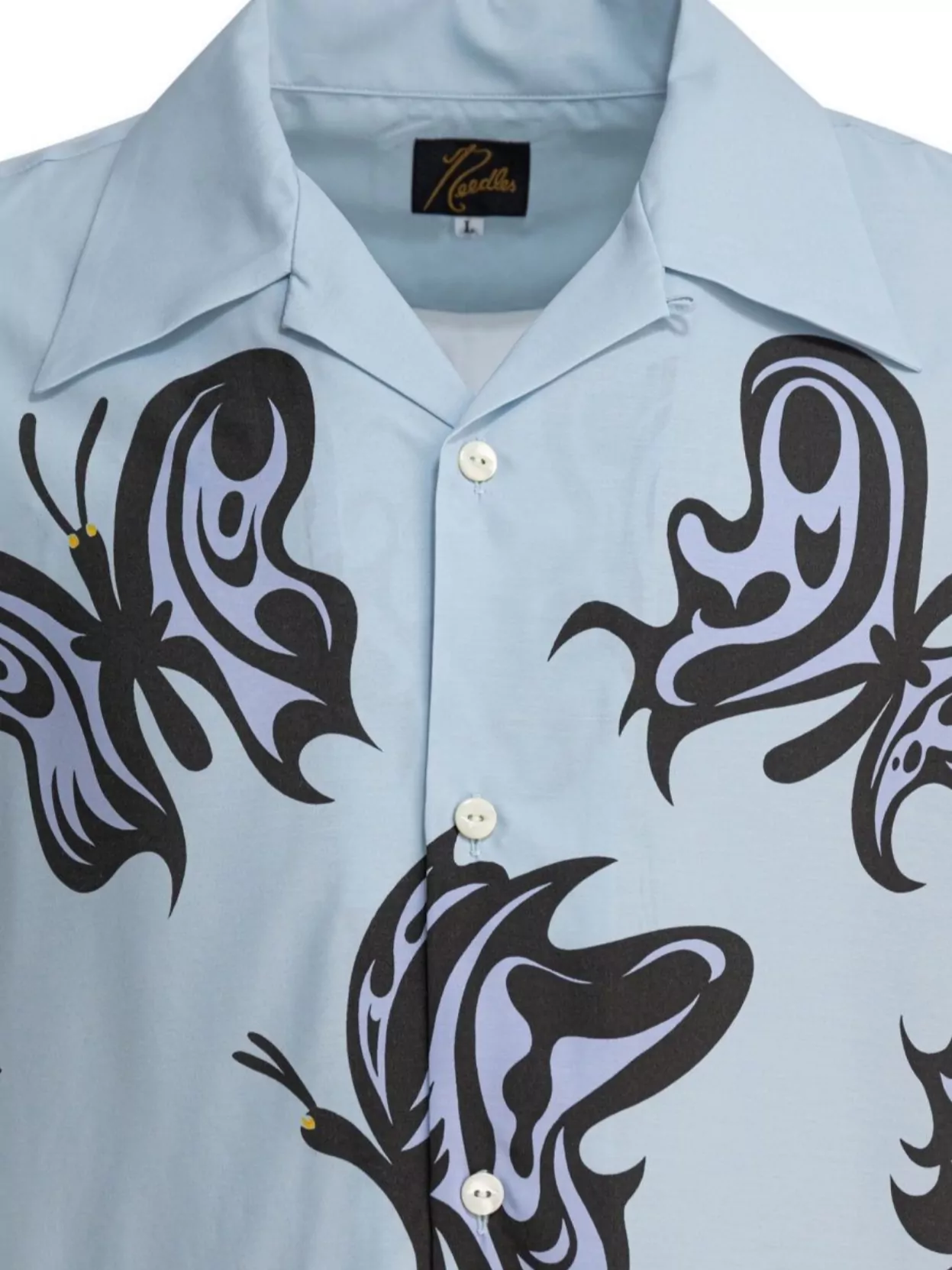 Shop Needles Butterfly Print Short Sleeves Shirt