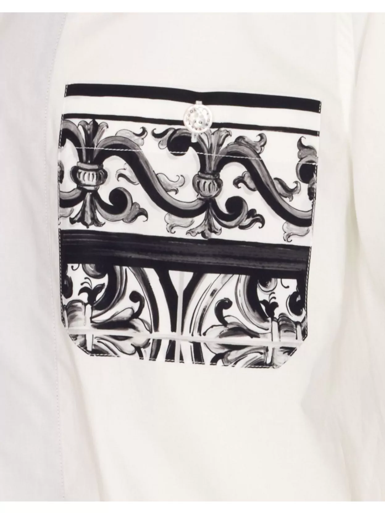 Dolce&Gabbana Short Sleeve Printed Bowling Shirt With Pockets