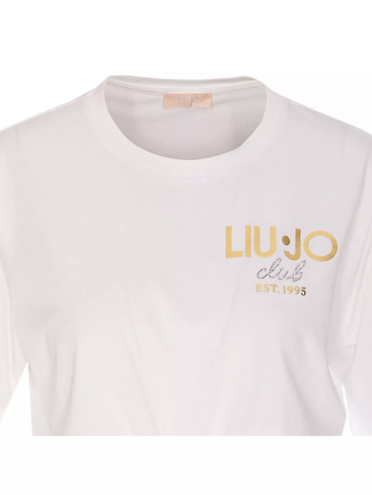 Liu •jo Crewneck T-shirt With Piercing And Knot