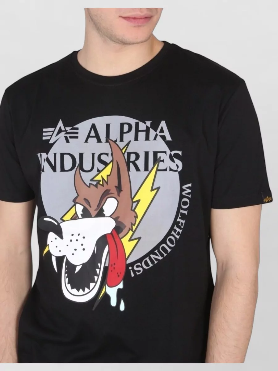 Alpha Industries Logo-Print Cotton T-Shirt