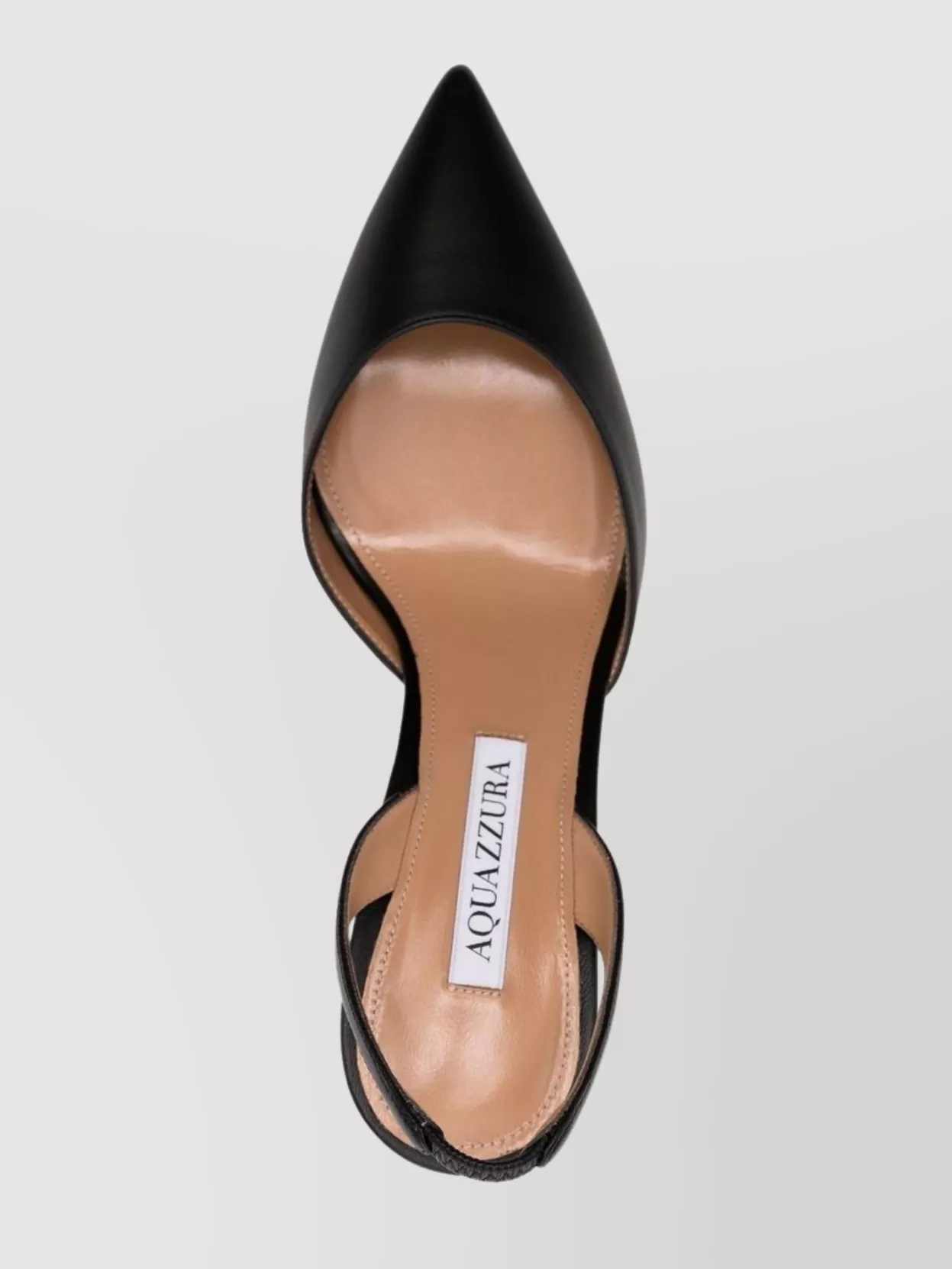 Aquazzura Nude Leather Pump 85