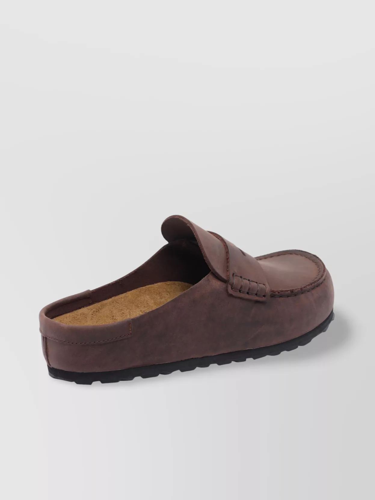 Birkenstock Leather Loafers With Penny Strap And Round Toe