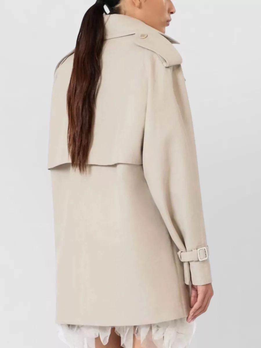 Max Mara Cotton Double-Breasted Belted Trench Coat