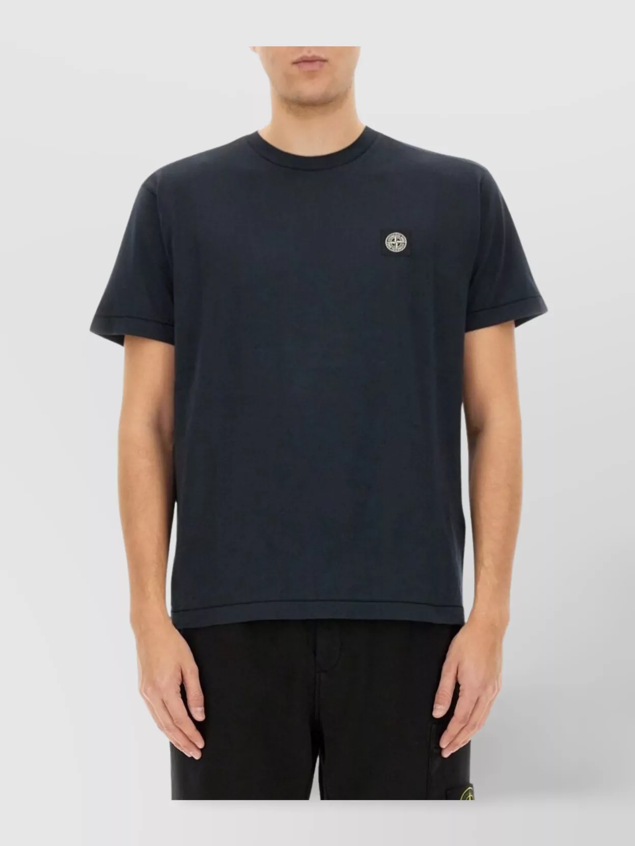 Stone Island Logo Crew Neck Short Sleeve T-Shirt