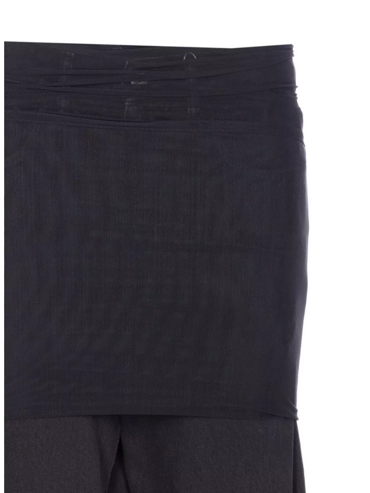 Mm6 Maison Margiela High Waist Layered Wide Leg Trousers