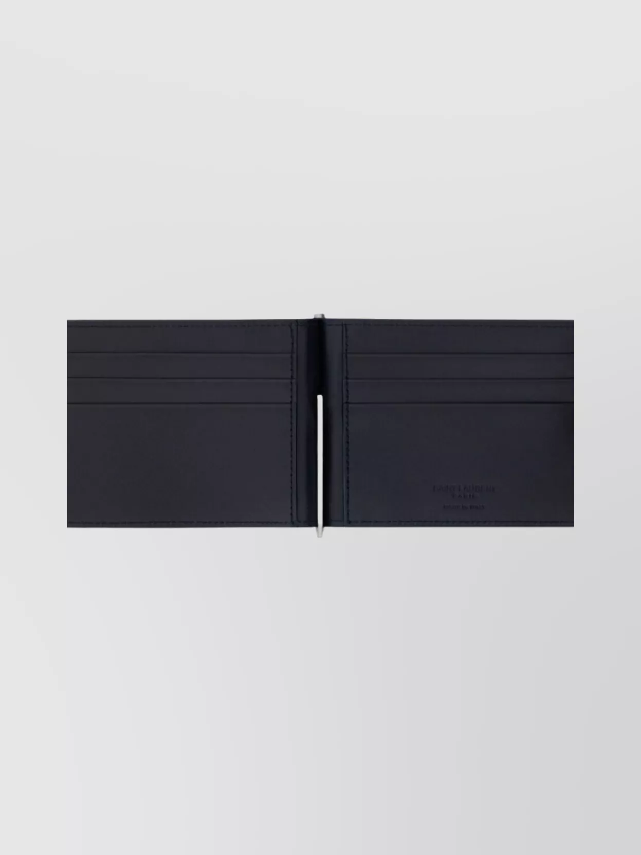 Saint Laurent Smooth Leather Wallet Metal Clip