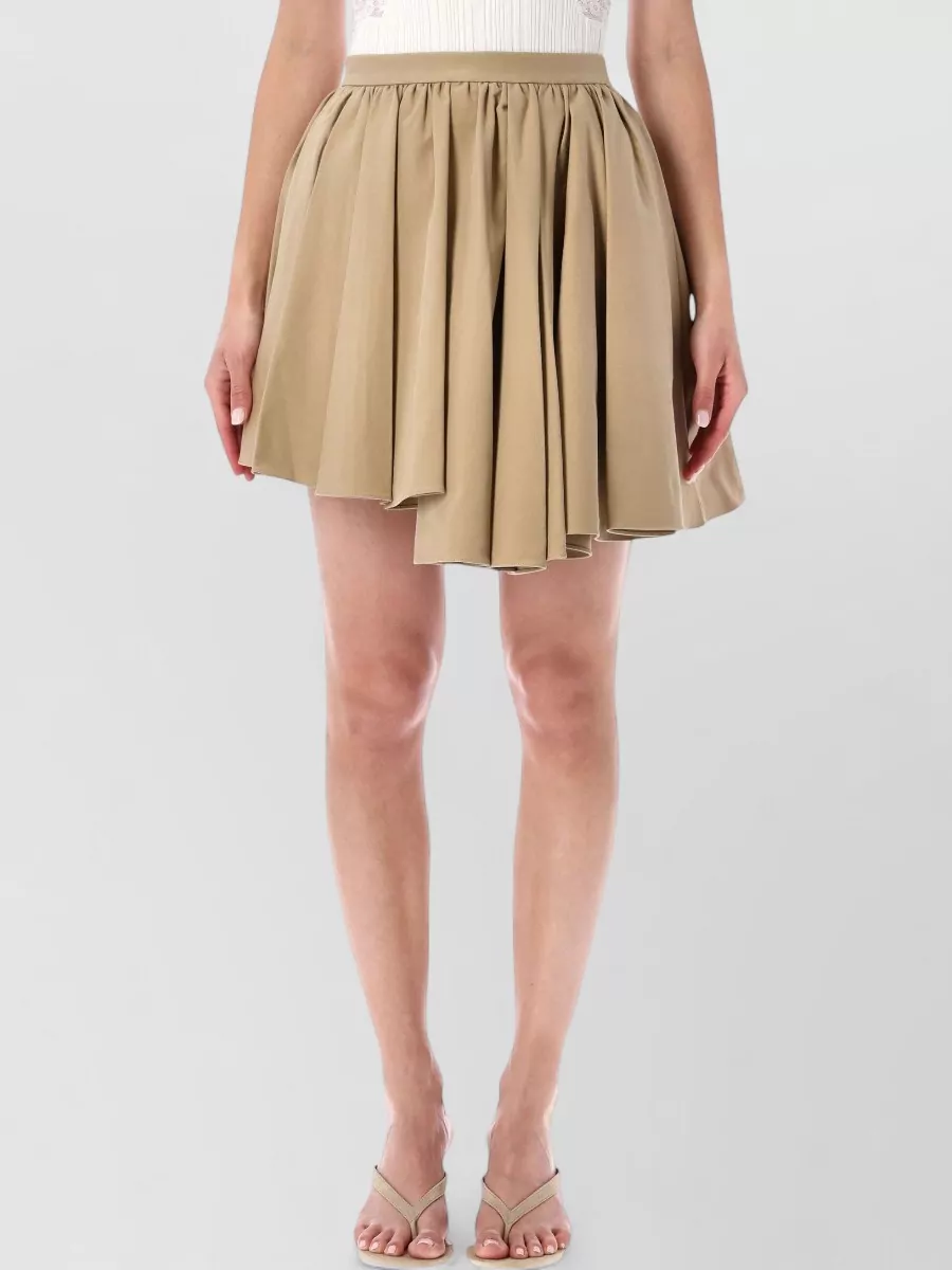 Self-Portrait Pleated Asymmetric Mini Skirt