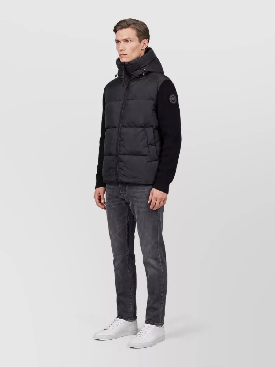 Canada Goose wool blend hooded quilted jacket