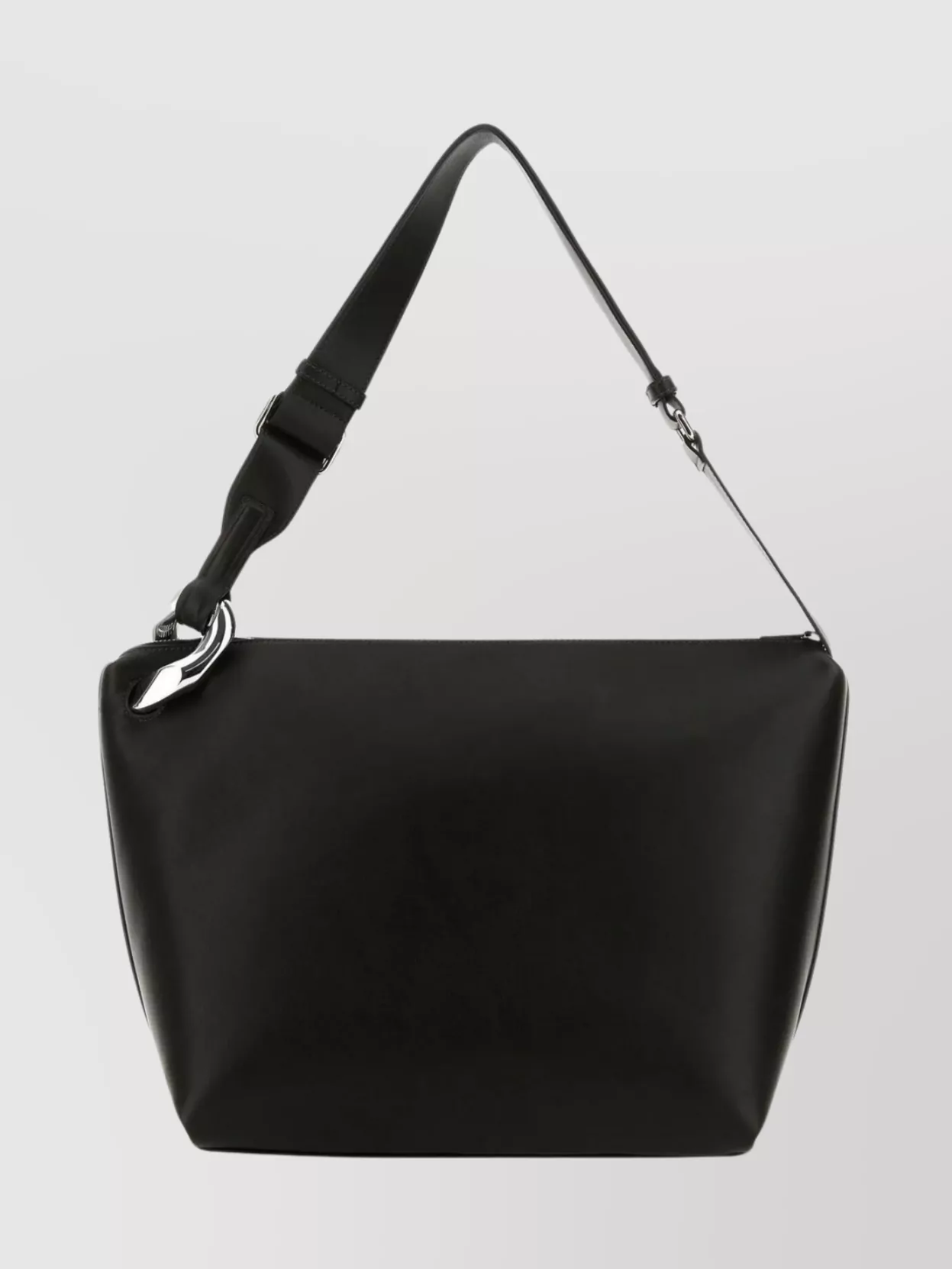 Shop Jw Anderson Adjustable Leather Strap Corner Bag In Grey