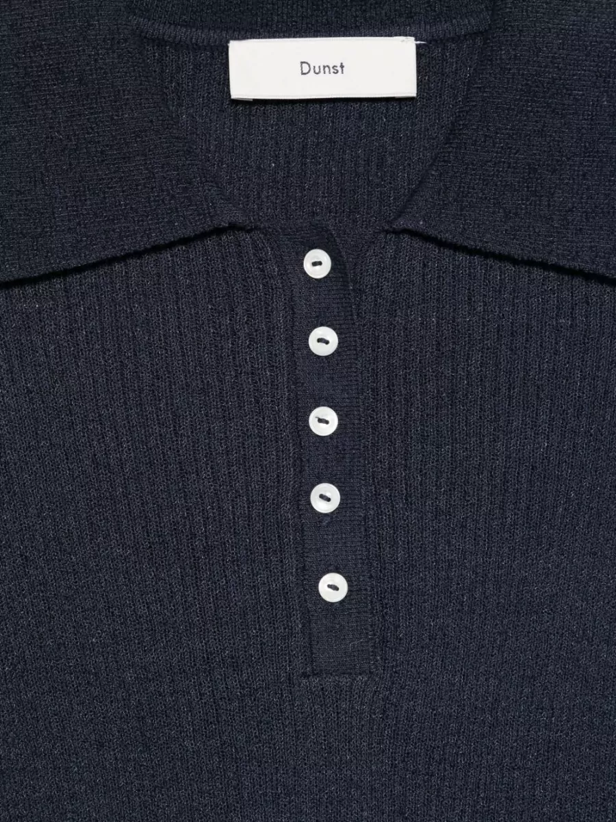 Dunst Ribbed Knit Slim-Fit Polo Shirt
