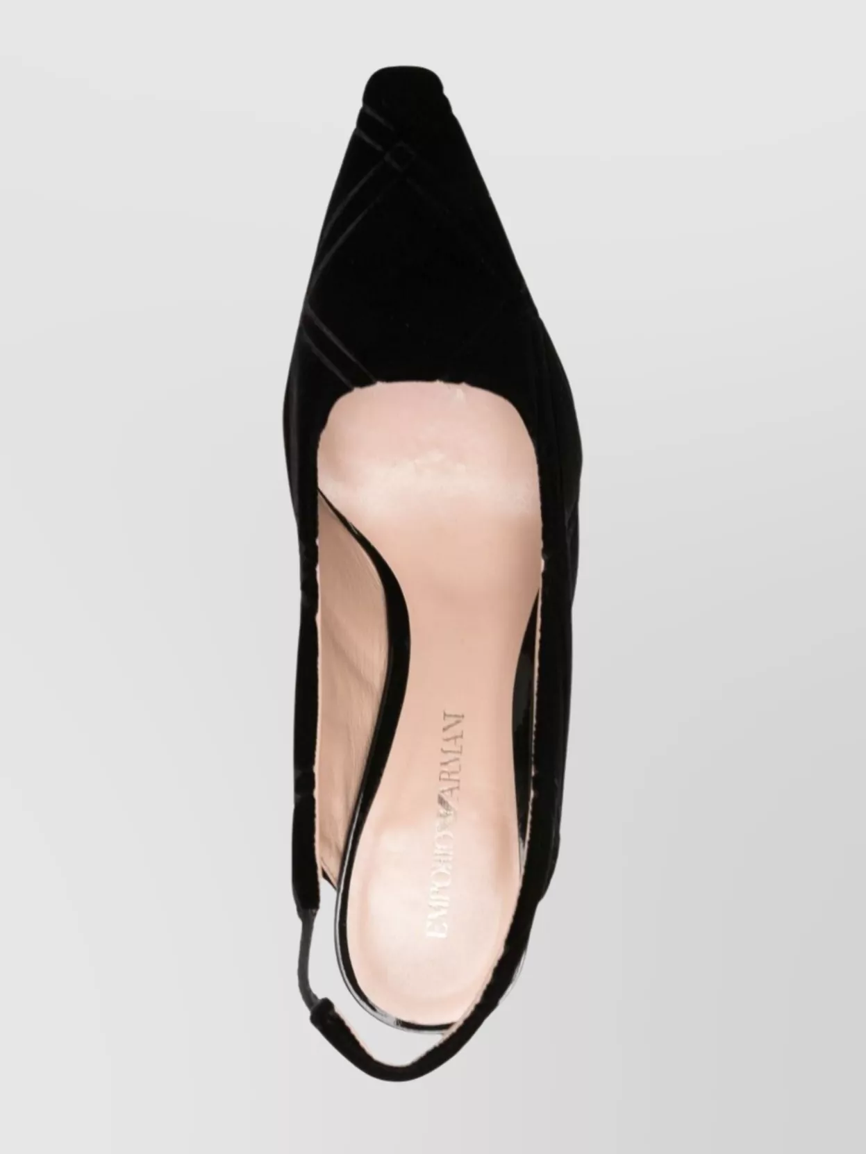 Emporio Armani Stylish Velvet Pumps Curved Heel