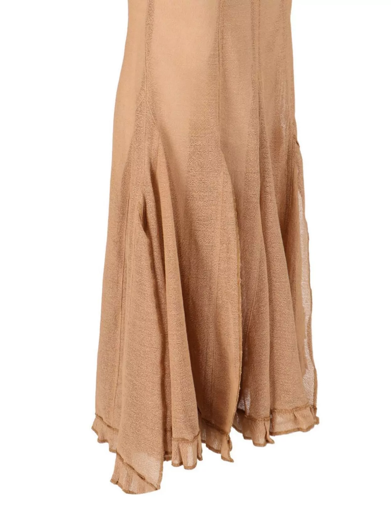 Ludovic De Saint Sernin Flared Hem Lace-Up Sheer Midi Skirt