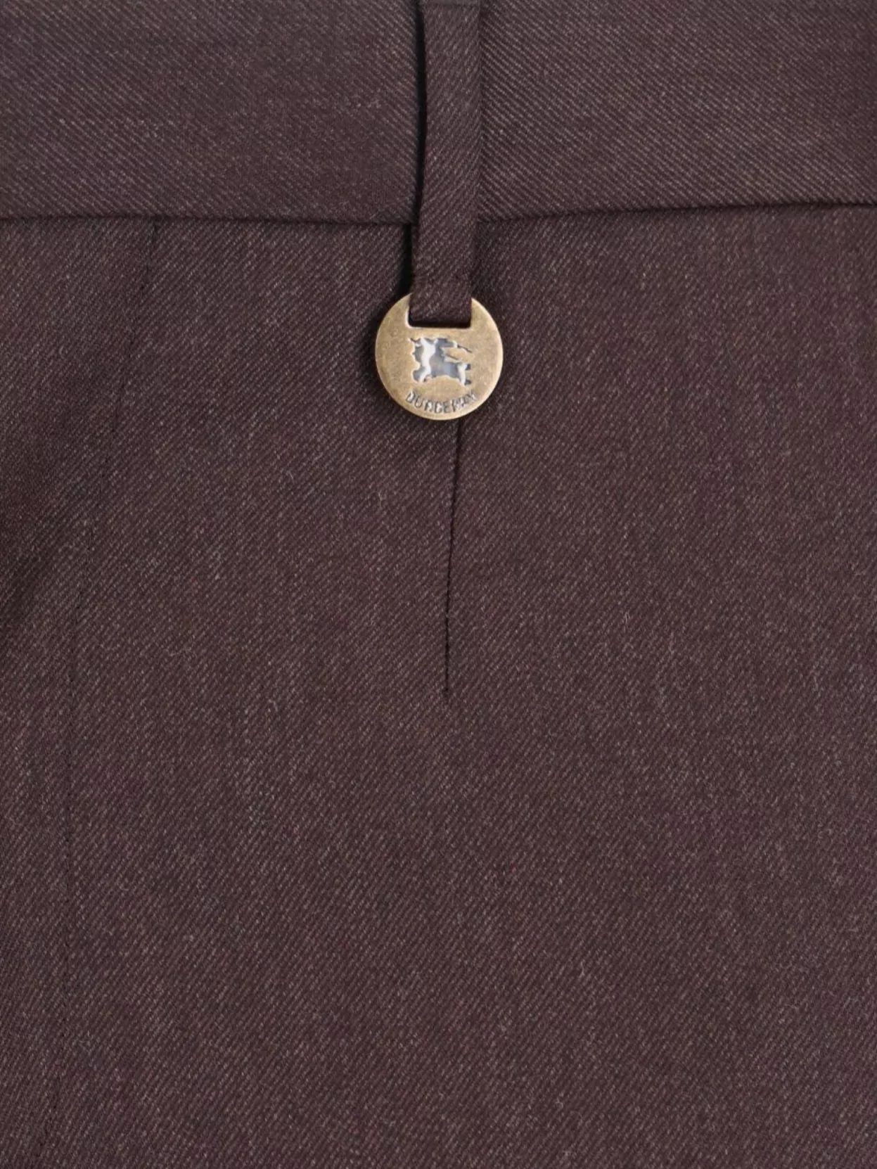 Burberry Straight Trousers With Cuffed Hem And Pockets