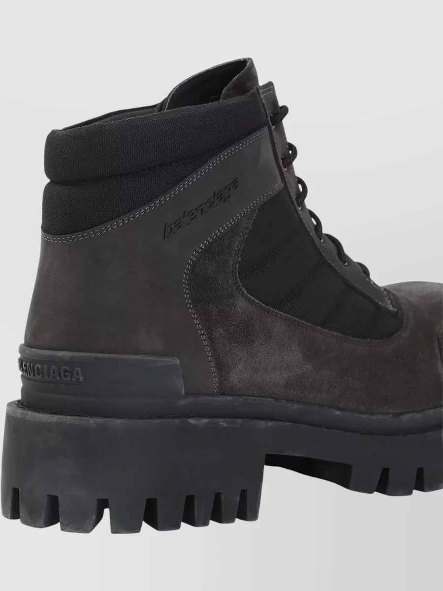 Balenciaga Leather Combat Ankle Boots