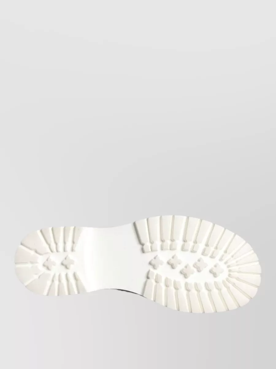Dolce&Gabbana Leather Combat Mid Calf Boots