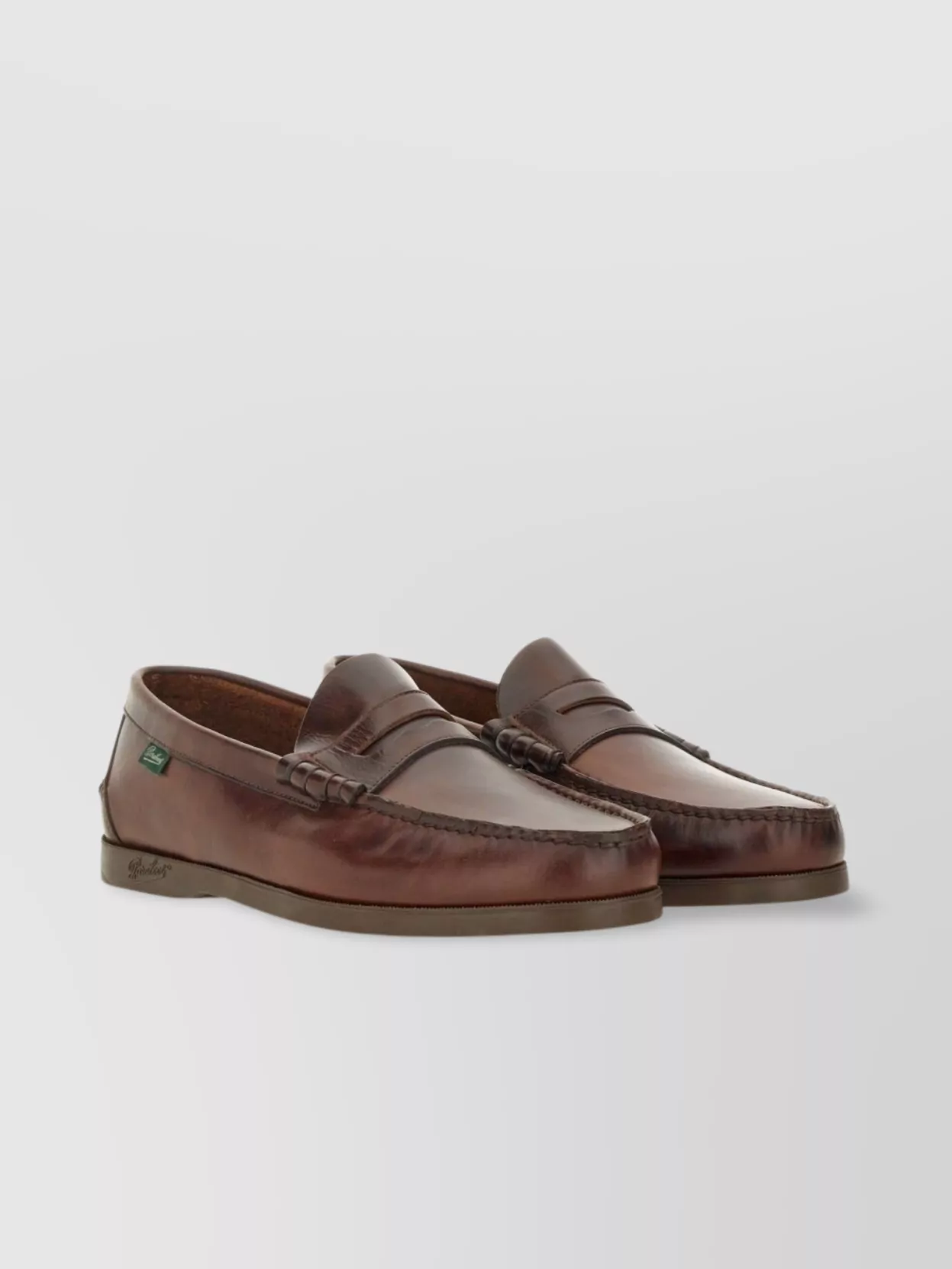 Paraboot Coral Moc Toe Penny Strap Loafers