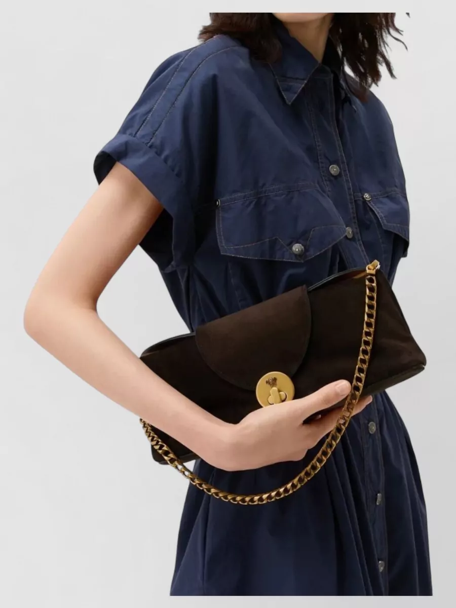 Versace Na Leather Shoulder Bag