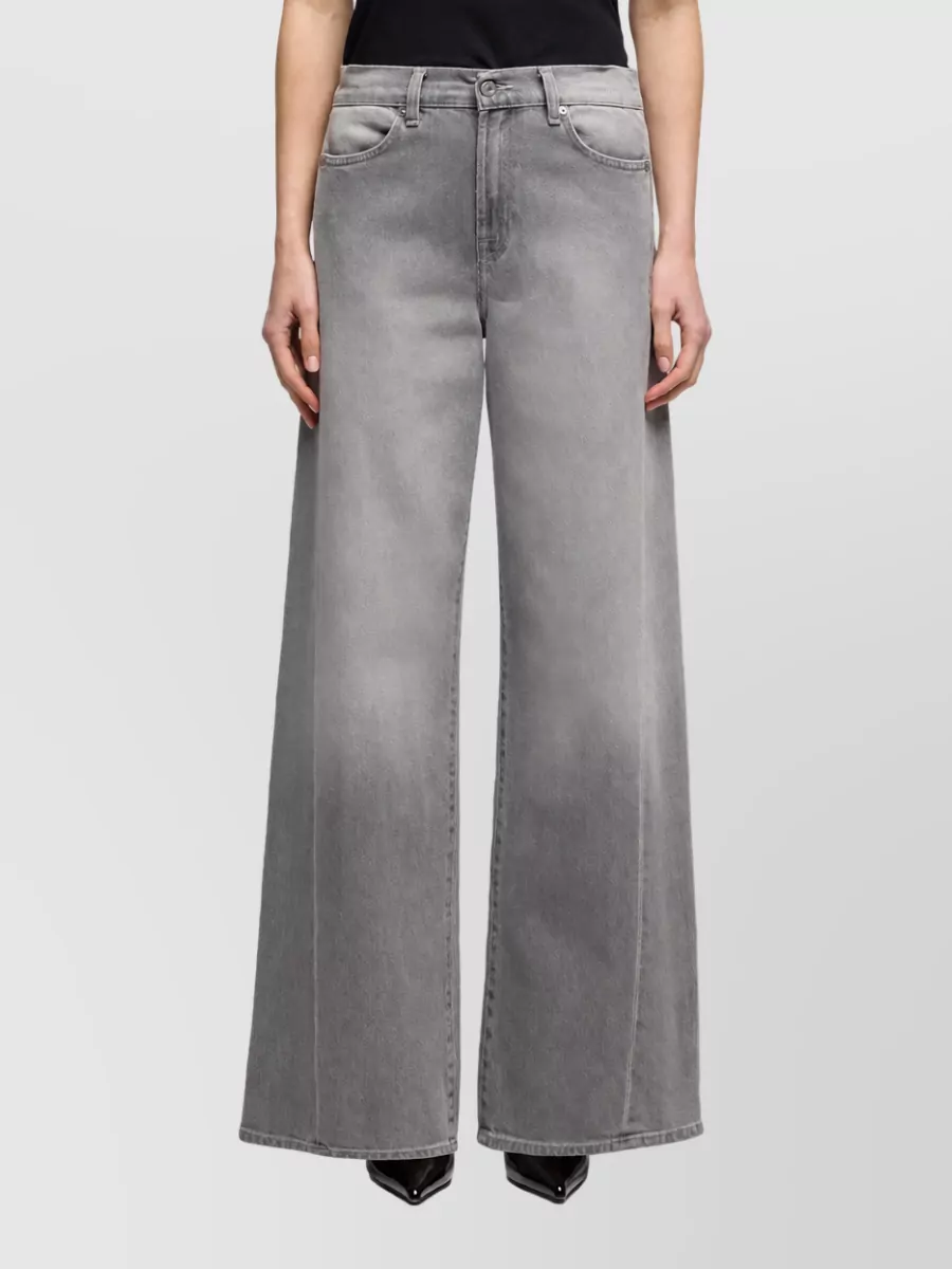 7 For All Mankind High-Rise Wide-Leg Denim Jeans