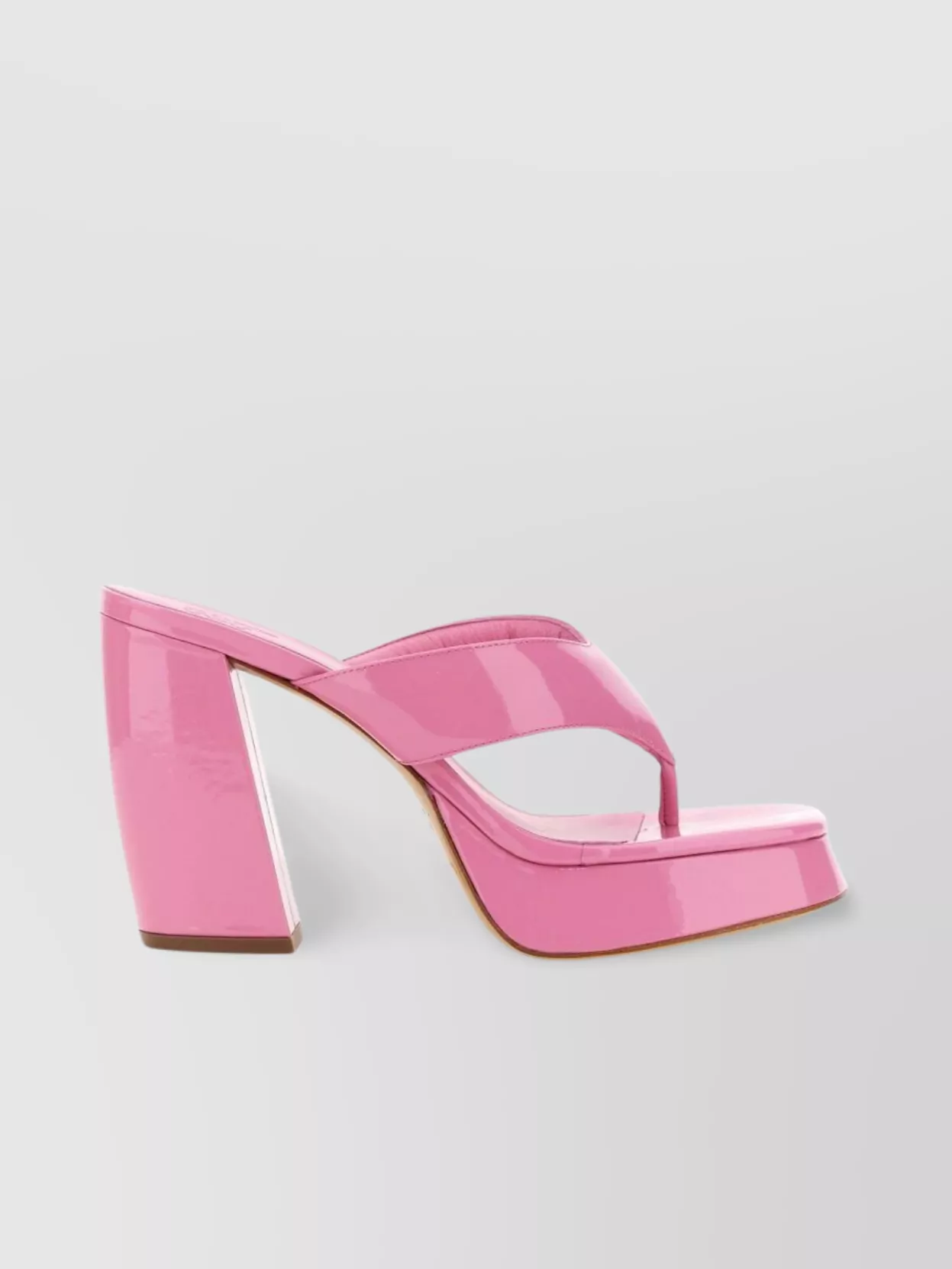 Gia Borghini Shiny Leather Sandal Platform Heel
