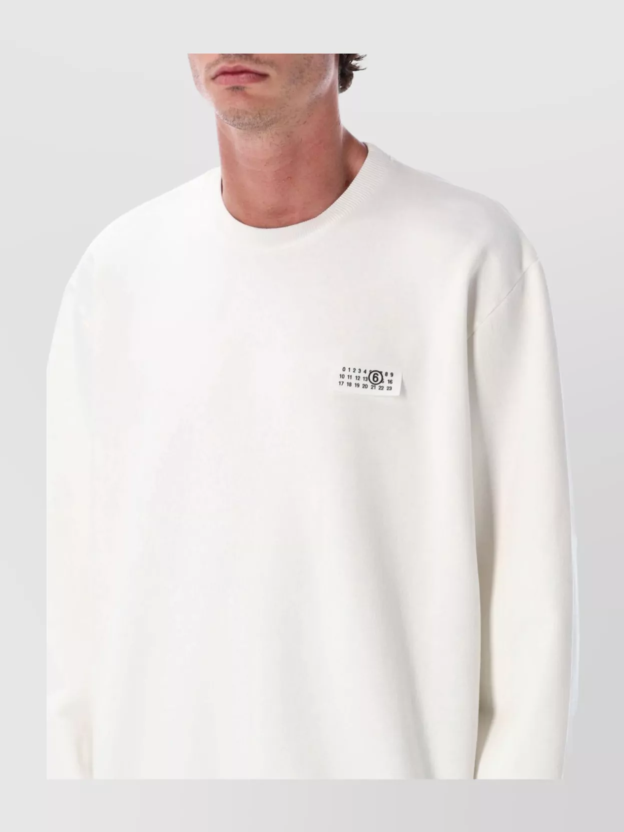 Mm6 Maison Margiela Crewneck Sweater Logo Patch