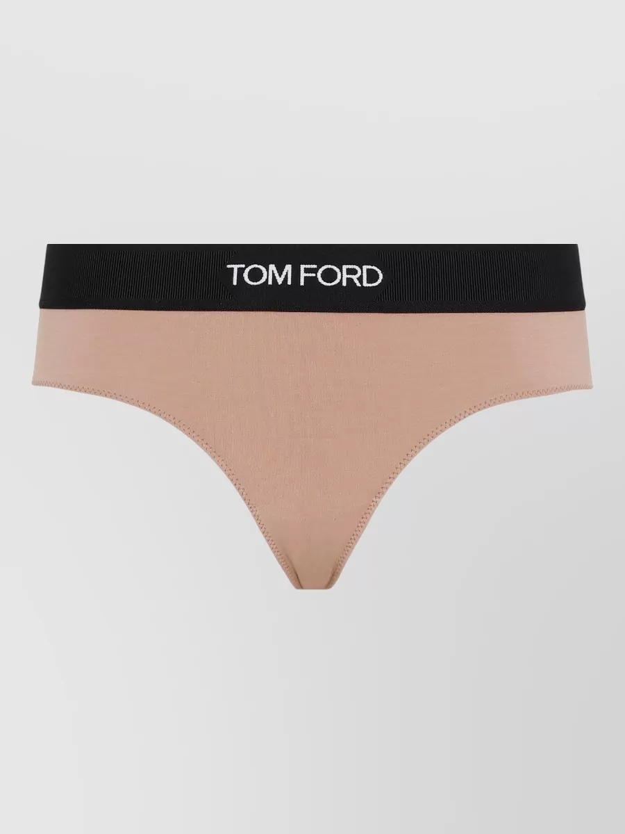 Tom Ford Modal Slip Dress Regular Fit Tonal