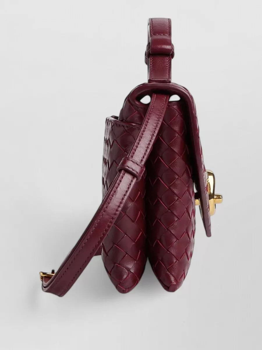 Bottega Veneta Knot Lock Leather Shoulder Bag