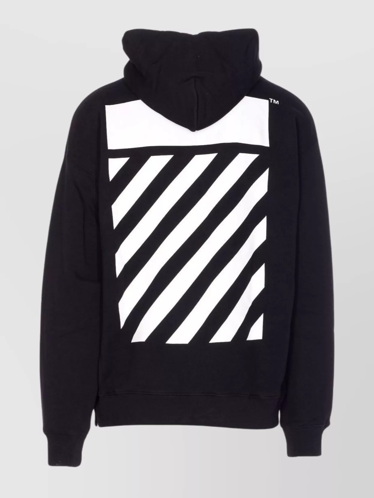Off-white Flannel Diag Skate Drawstring Hoodie In Blue